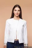 Mellowdrama - Shop WHITE EMBELLISHED OVERLAP TOP