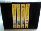 4 NATIONAL GEOGRAPHIC COLLECTION VHS TAPES W STORAGE BOX