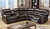 &quotWholesale"  New Sectional Brown wConsole Recliner