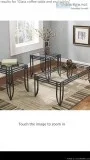 Glass Coffee Table and End Tables