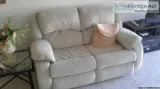 Beige loveseat
