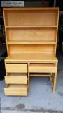 4-drawer Desk with Bookshelf and Light