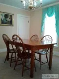 dining room table and chair set