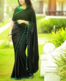 Exclusive Black Pure Handloom Bengal Soft Cotton Saree Online