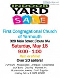 Indoor Yard Sale Saturday May 18 - 9 am-1pm