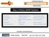 Class 11 Physics NCERT Solutions
