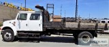 2000 International 4700 Conventional Crew Cab Flatbed Dump