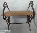 Padded Bench with Art Deco design