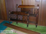 ETHAN ALLE DARK PINE WOOD SINGLE BED FRAME