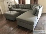 Grey Linen Sectional