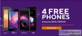 4 FREE  PHONES