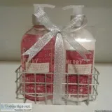 HOLIDAY HAND SOAP and LOTION GIFT SET W CADDY-NEW