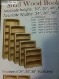 NICE ALL WOOD (QUALITY PINE) BARE WOOD BOOKSHELF