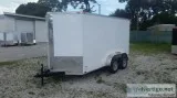 6 x 12 White Enclosed Cargo trailer WV-nose - 10936