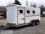 2008 shadow 3 horse trailer slant load bumper pull all aluminum