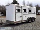 2008 shadow 3 horse trailer slant load bumper pull all aluminum