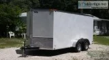 7 x 14 White Enclosed Cargo Trailer WV-nose - 10898
