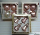 VINTAGE CHRISTMAS HAND DECORATED GLASS ORNAMENTS-12