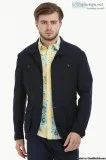 Lightweight Navy Buttoned Jacket
