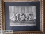 OLD CLASS PHOTO IN FRONT OF SCHOOL