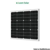 Loom solar panel 50 watt - 12 volt mono crystalline