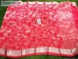 elegant Pure Kanchi organza silver design sarees available
