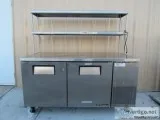 (2) Two Door Deep Under counter Refrigerator by True