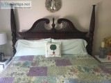 King size 4 poster bed and mattresses for sale