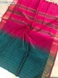 elegant Mangalagiri Pattu checks sarees with blouse