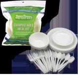 Earthsmart Compostable Table Wares and Utensils 68 pc Meal Kit