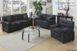 3P Sofa Loveseat Chair &quotAsh Color" Microfiber