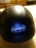 Mmg leather motorcycle helmet