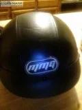 Mmg leather motorcycle helmet