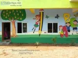 High school wall Art work painting in Hyderabad
