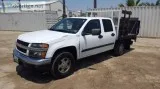 2008 CHEVROLET COLORADO CREW CAB FLATBED TRUCK 8079