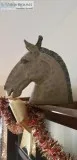 Big heavy horse head statue.