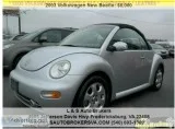 2003 VOLKSWAGEN NEW BEETLE GLS CONVERTIBLELEA THER