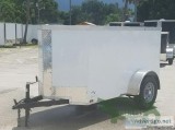 4 x 8 White Enclosed Cargo trailer WV-nose - 10248