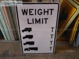 Highway Department Road Signs - Bridge Weight