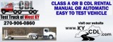 CDL TEST TRUCK RENTAL