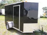 6 x 10 Black Enclosed Cargo Trailer WV-nose - 11422