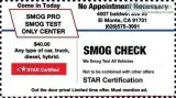 SMOG CHECK ANY TYPEMAKE ONLY 40.00