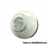 Sportobuddy Leather Cricket Ball - White