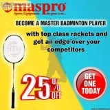 Super Quality Badminton rackets upto 25 percent off  Maspro