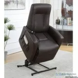 Contemporary Motion Power Lift Recliner Assistance Chair Espress