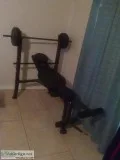 Weights with bench