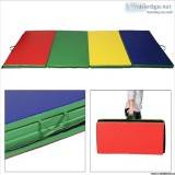 Folding Gymnastics Tumbling Mat Multi-color - 4  x 10  x 2" 