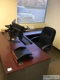 Office Desk w 2 Filing Cabinets