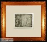 Actresses in Their Dressing Rooms Orig Etching by Edgar Degas