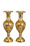 Nutristar Pure Brass Flower Vase Handcrafted Height  30 Inch